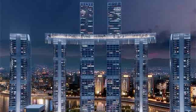 China inaugura el primer rascacielos horizontal